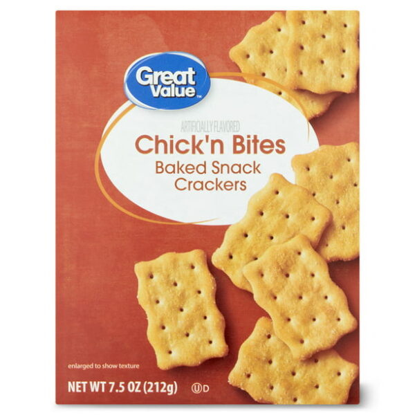 Great Value Chick'n Bites Baked Snack Crackers, 7.5 oz