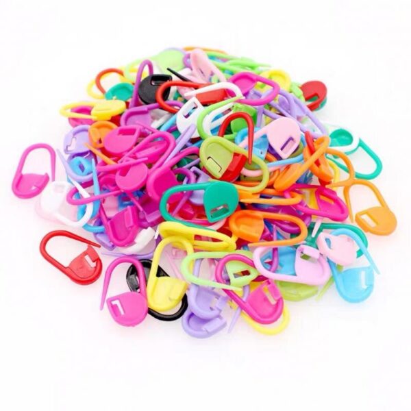 100Pc Mix Color Plastic Knitting Tools Locking Stitch Markers Crochet Latch - Image 2