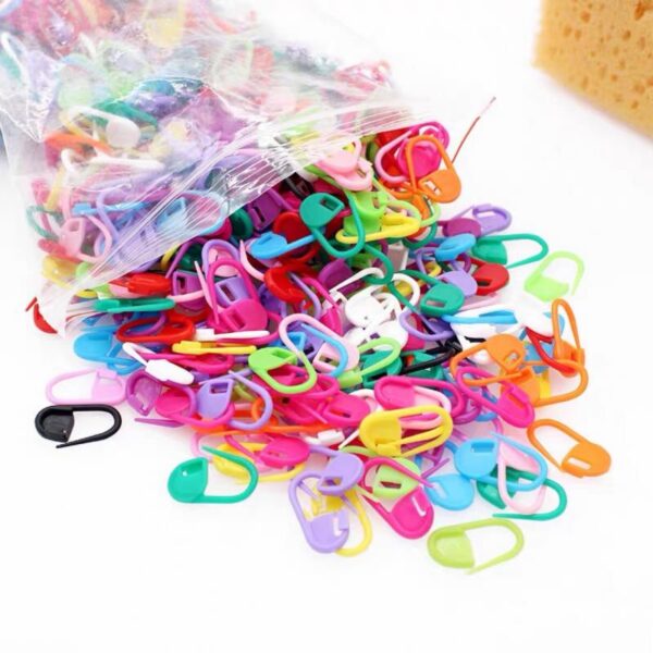 100Pc Mix Color Plastic Knitting Tools Locking Stitch Markers Crochet Latch