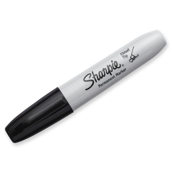 Sharpie Permanent Markers, Chisel Tip, Black, 2 Count - Image 6