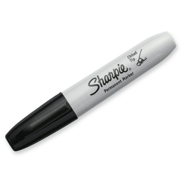 Sharpie Permanent Markers, Chisel Tip, Black, 4 Count - Image 3