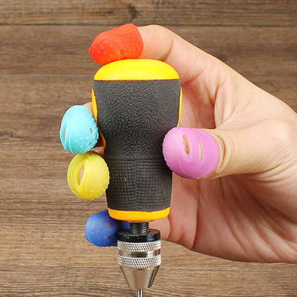 5pcs/Lot Multifunctional Silicone Thimbles Hollowed Out Breathable Protective Finger Sleeve - Image 4