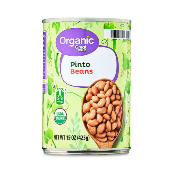 Great Value Organic Pinto Beans, Canned, 15 oz