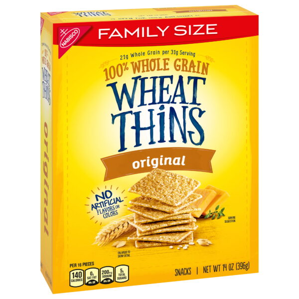 Wheat Thins Original Whole Grain Wheat Crackers, Family Size, 14 oz - Image 2