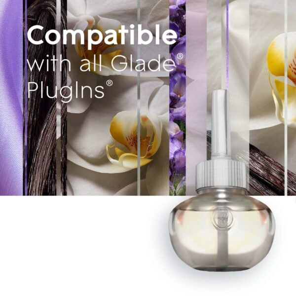 Glade PlugIns Refill 5 CT, Lavender & Vanilla, 3.35 FL. OZ. Total, Scented Oil Air Freshener Infused with Essential Oils - Image 2