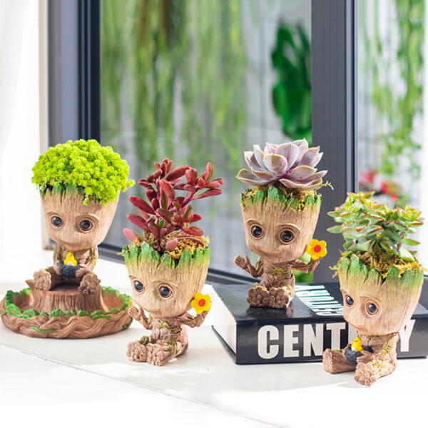 Creative Pencil Organizer Storage Box Tree Man Children'S Toy Home Garden Anime Groot - Image 3