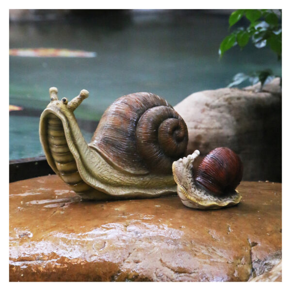 Cute Resin Snail Statue Outdoor Garden Store Bonsai Decorative Animal Sculpture - Image 2