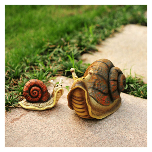 Cute Resin Snail Statue Outdoor Garden Store Bonsai Decorative Animal Sculpture - Image 3