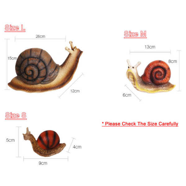 Cute Resin Snail Statue Outdoor Garden Store Bonsai Decorative Animal Sculpture - Image 6