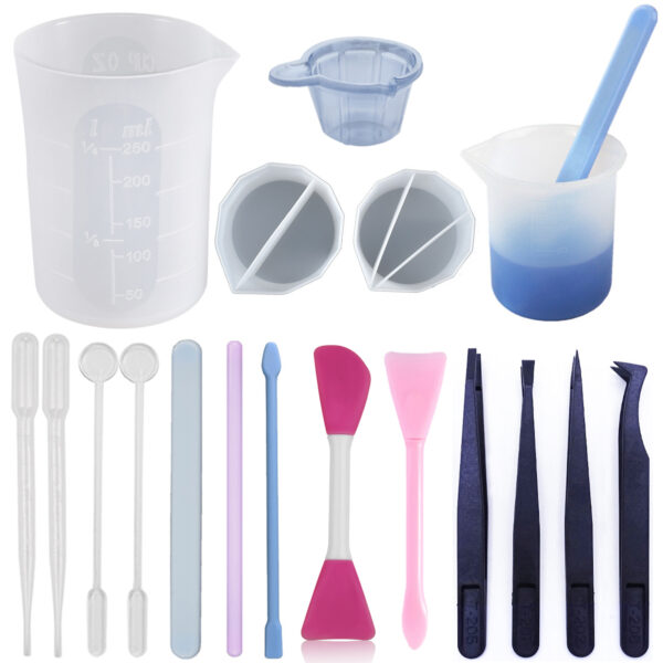 DIY Resin Tool Silicone Stirring Stick Epoxy Resin Disposable Cups Spoons