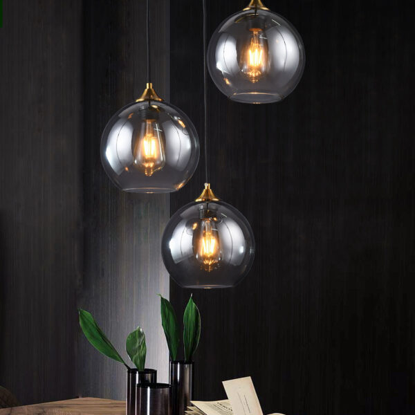 Modern Glass Pendant Lights Lighting Fixturs E27 LED Pendant Lamp for Kitchen - Image 2