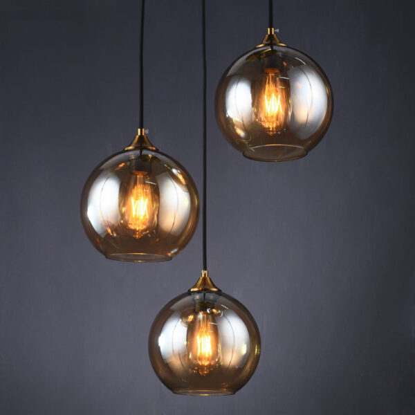 Modern Glass Pendant Lights Lighting Fixturs E27 LED Pendant Lamp for Kitchen