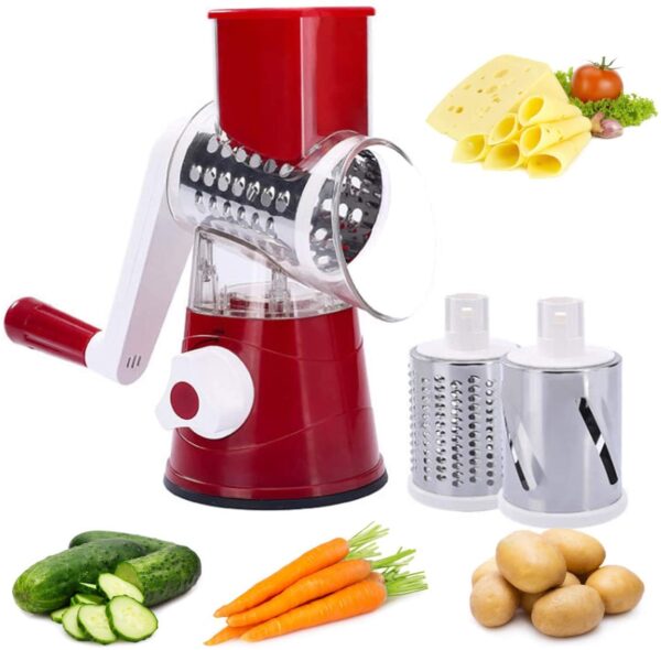 Multifunctional Roller Vegetable Cutter Hand Crank Home Kitchen Shredder Potato Grater - Image 2