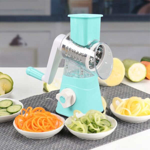 Multifunctional Roller Vegetable Cutter Hand Crank Home Kitchen Shredder Potato Grater - Image 4