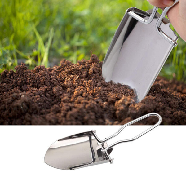 Outdoor Garden Shovel Mini Stainless Steel Sturdy And Durable Foldable Folding