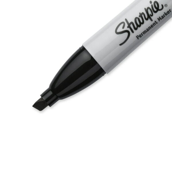 Sharpie Permanent Markers, Chisel Tip, Black, 2 Count - Image 5