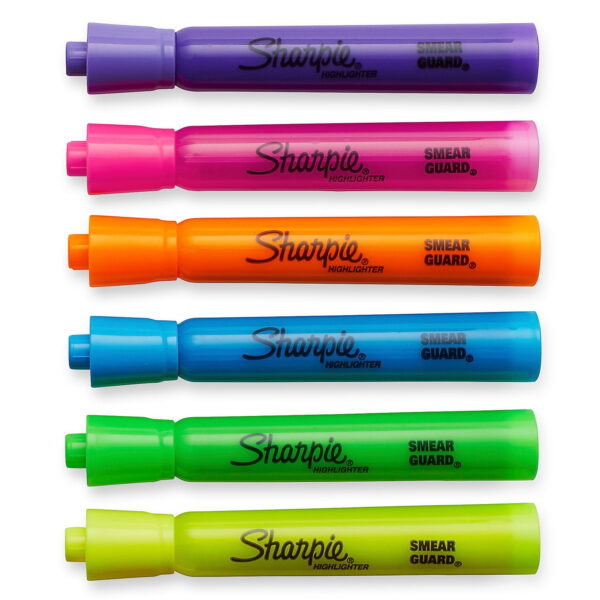 Sharpie Tank Style Highlighters, Chisel Tip, Assorted Fluorescent, 12 Count - Image 2