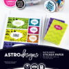 Astrodesigns Sticker Paper, 8.5" x 11", 24 lb., Matte Finish, White, 15 Sheets