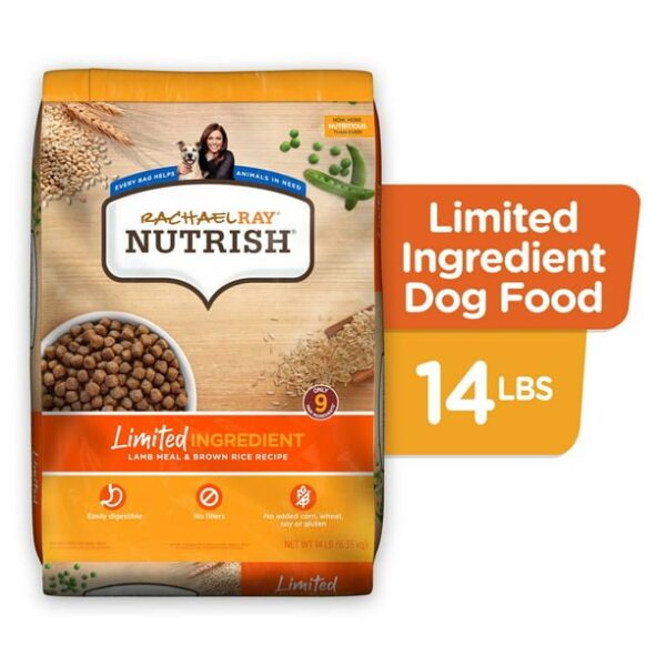 Rachael Ray Nutrish Limited Ingredient Dog Food, Lamb Meal & Brown Rice Recipe, 14 lb. Bag - Image 3