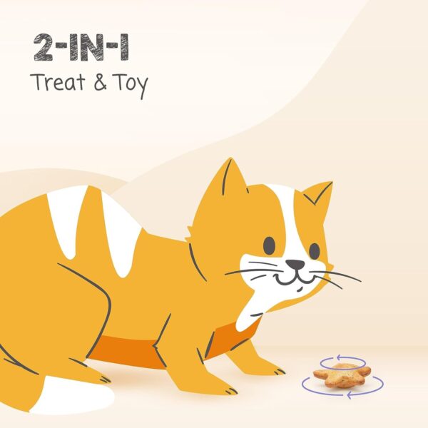 Starry Spinners Cat Treat, 1.25 Ounce Bag, 2-in-1 Treat & Toy Made with Real Chicken, Chicken Liver & Catnip, Encourages Playfulness & Low Calorie - Image 8