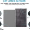 Pieviev Cat Litter Mat Double Layer Waterproof Urine Proof Trapping Mat 1 Pack (Gray, 24x15 Inch (Pack of 1)) - Image 7