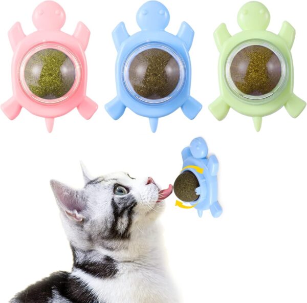 Catnip Ball ‖ Catnip Balls for Cats Wall: silvervine for Cats, 3-Piece Silvervine Catnip Cat Toys for Indoor Cats, Edible Cat nips Organic Ball, Cute Silvervine Cat Toy