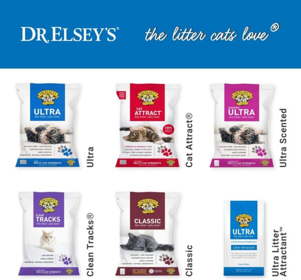 Dr. Elsey’s Premium Clumping Cat Litter - Ultra - 99.9% Dust-Free, Low Tracking, Hard Clumping, Superior Odor Control, Unscented & Natural Ingredients - Image 2