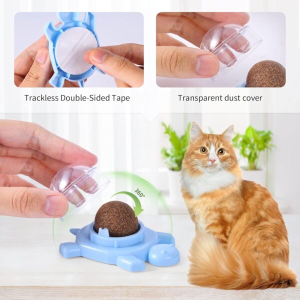 Catnip Ball ‖ Catnip Balls for Cats Wall: silvervine for Cats, 3-Piece Silvervine Catnip Cat Toys for Indoor Cats, Edible Cat nips Organic Ball, Cute Silvervine Cat Toy - Image 7