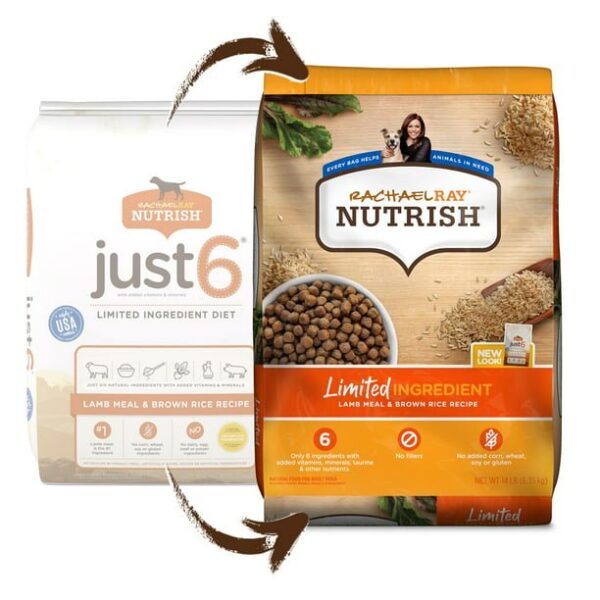 Rachael Ray Nutrish Limited Ingredient Dog Food, Lamb Meal & Brown Rice Recipe, 14 lb. Bag - Image 2