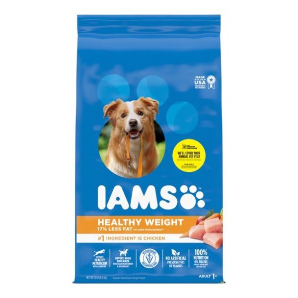 IAMS PROACTIVE HEALTH Chicken Flavor  Weight Control Dry Dog Food for Adult Dog, 15 lb. Bag